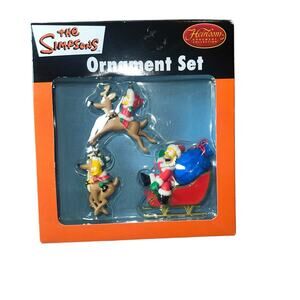 The Simpsons Heirloom Ornaments Christmas tree Ornaments Set Bart Lisa Homer New